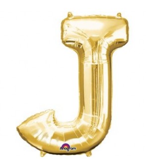 Letter J Gold SuperShape Balloon