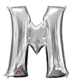 Letter M Silver SuperShape Balloon