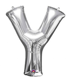 Letter Y Silver SuperShape Balloon