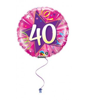 Pink 40th Birthday Foil