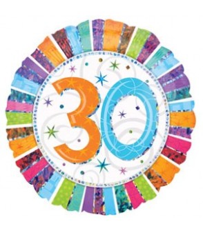 Radiant Birthday 30 Foil Balloon 18in