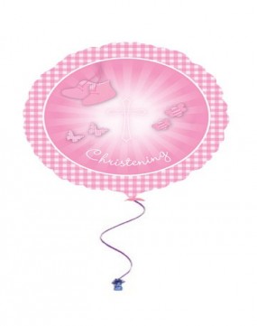 Christening booties Pink