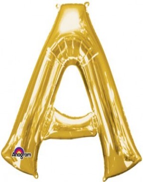 Letter A Gold SuperShape Balloon